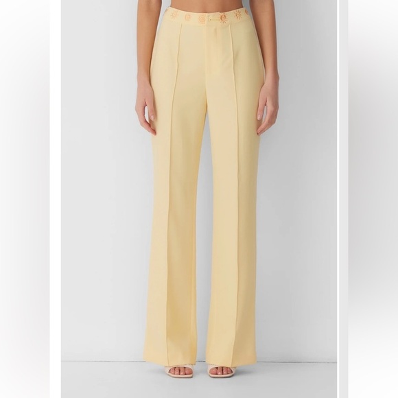 The Wolf Gang Pants - NWT The Wolf Gang Irida Bootcut Pants in Butter Yellow - Size XS